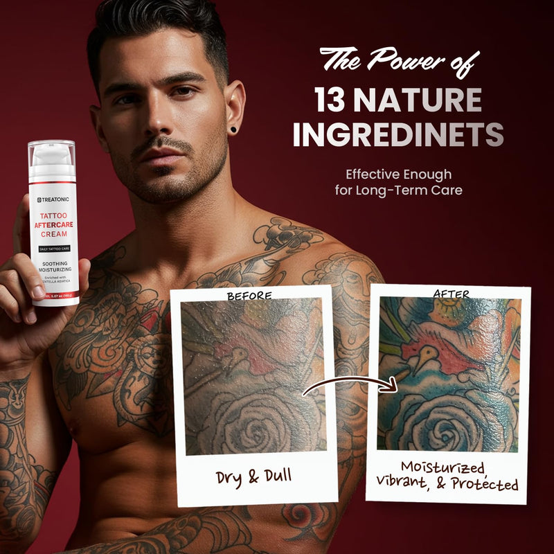 [Australia] - Tattoo Aftercare Cream for Soothing & Moisturizing: Healing & Soothing Aftercare Lotion for Microneedling, Microblading & Piercing - Tattoo Skin Care for New & Old Tattoos - 5 oz / 150ml 150 g 