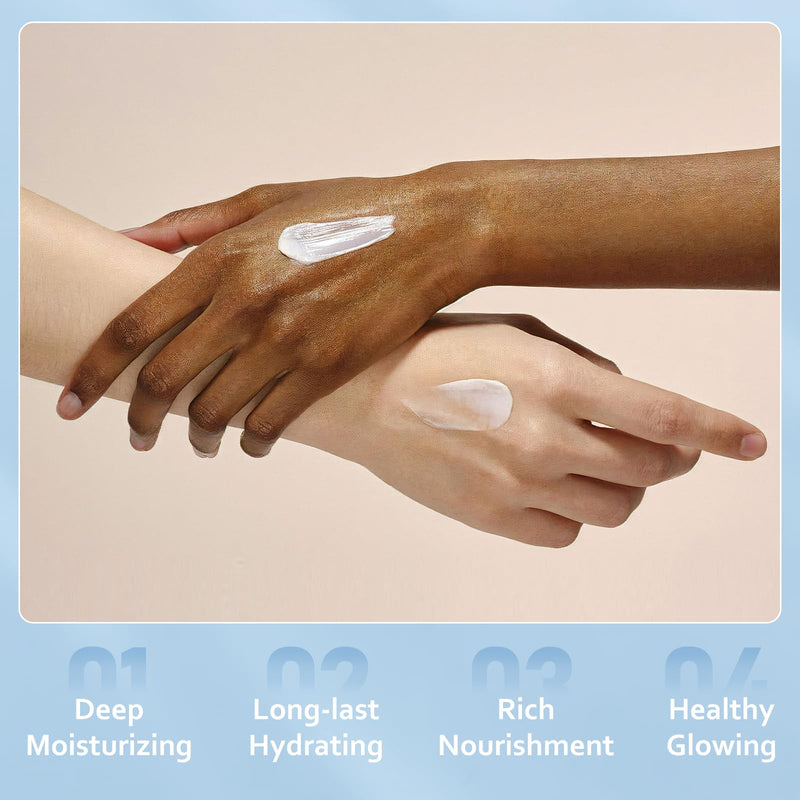 Shea Butter Hand Cream and Body Lotion, with Vitamin E Ceramide Niacinamide Moisturizing Cream for Dry Skin Care, 2.37 Fl Oz Hand Cream & 10.15 Fl Oz Body Lotion Vitamin E & Ceramides 12.52 Fl Oz (Pack of 1)