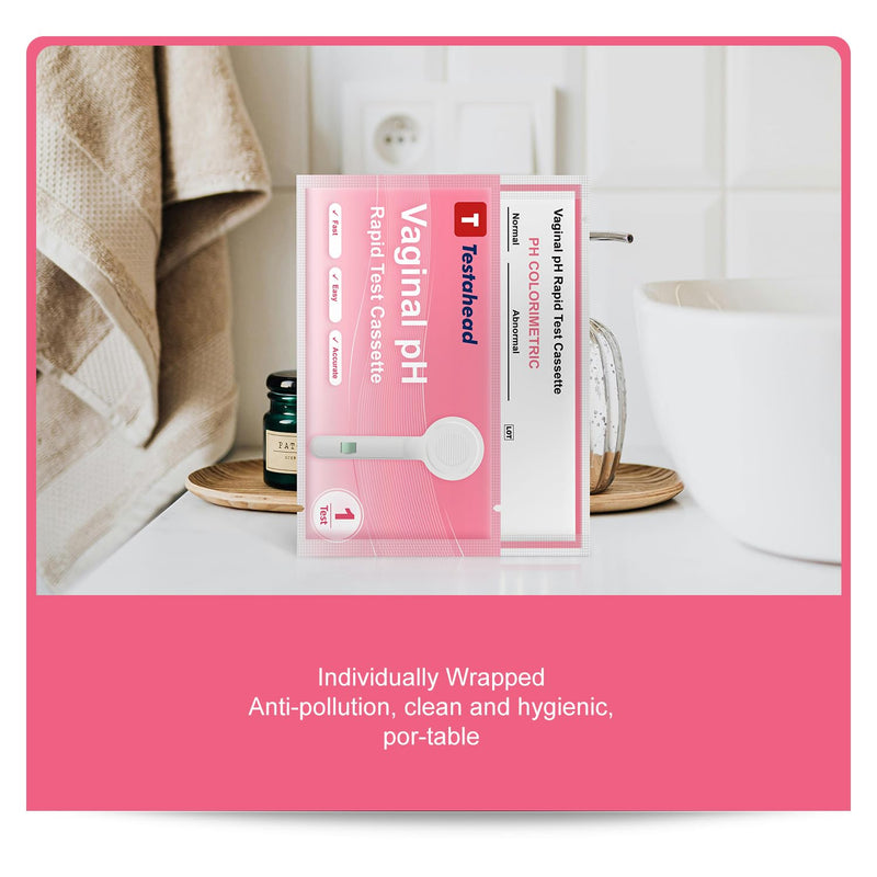 Vaginal pH Test Strips, Feminine Health Vaginal pH Test Strips Kits for Bacterial Vaginitis, Trichomonas Vaginitis, Individual Aluminum Foil Wrapped (18-Packs)