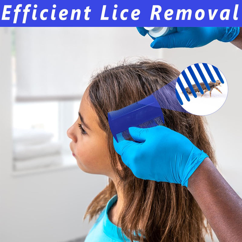 [Australia] - Lice Comb, 7 Pcs Flea Comb, Hair Double Sided Fine Tooth Combs, Removal Dandruff,Plastic Louse Combs and Lice Brush for Head Lice Treatment 