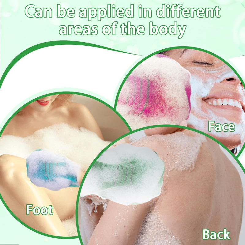 [Australia] - WLLHYF Korean Exfoliating Gloves 12 Pack Body Exfoliating Glove Colorful Reusable Bath Washcloth Italy Towel for Deep Cleansing Dead Dry Skin Cells Multicolor B 