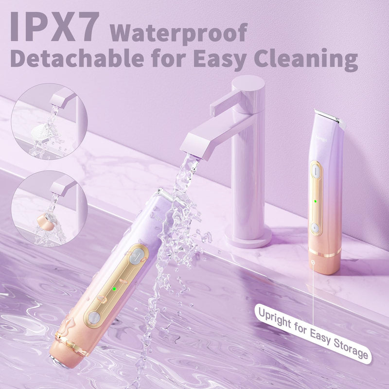 [Australia] - Bikini Trimmer for Women, Electric Razors with Dual Heads, Rechargeable Pubic Hair Trimmer with IPX7 Waterproof, Painless Pro Shaver for Underarm Leg Arm Body Face Private Area（RoyalRose） Royalrose 