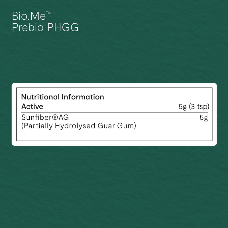 Bio.Me Prebio PHGG (150g Tin - 30 Day Supply) - Prebiotic Fibre Powder Supplement - Water Soluble Fibre to Support Microbial Bacteria Diversity in The Gut - Vegan Friendly & Gluten Free - by Invivo 150g (Tin)