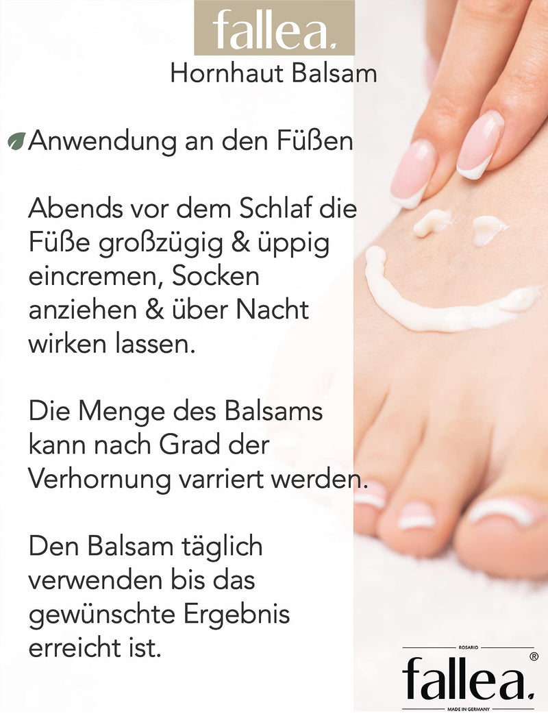 [Australia] - Fallea Callus Balm | Overnight against calluses | 10% urea, jojoba oil, tea tree oil, arnica | Treatment of calluses, cracks, dry skin | Callus remover (incl. 2 pairs of socks 36-40) 200 ml + 2 pairs of socks 36-40 
