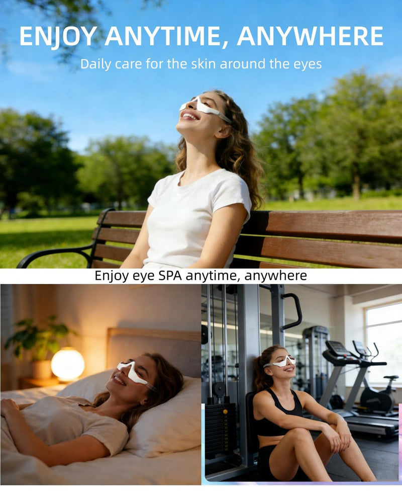 Under Eye Red Light Therapy Device, Red Light Therapy Glasses for Eye, Newtiful Eye Pods for Eye Bags, Lightweight Eye Massager, Red Light Eye Therapy Eyepods for Under Eye Dark Circless White
