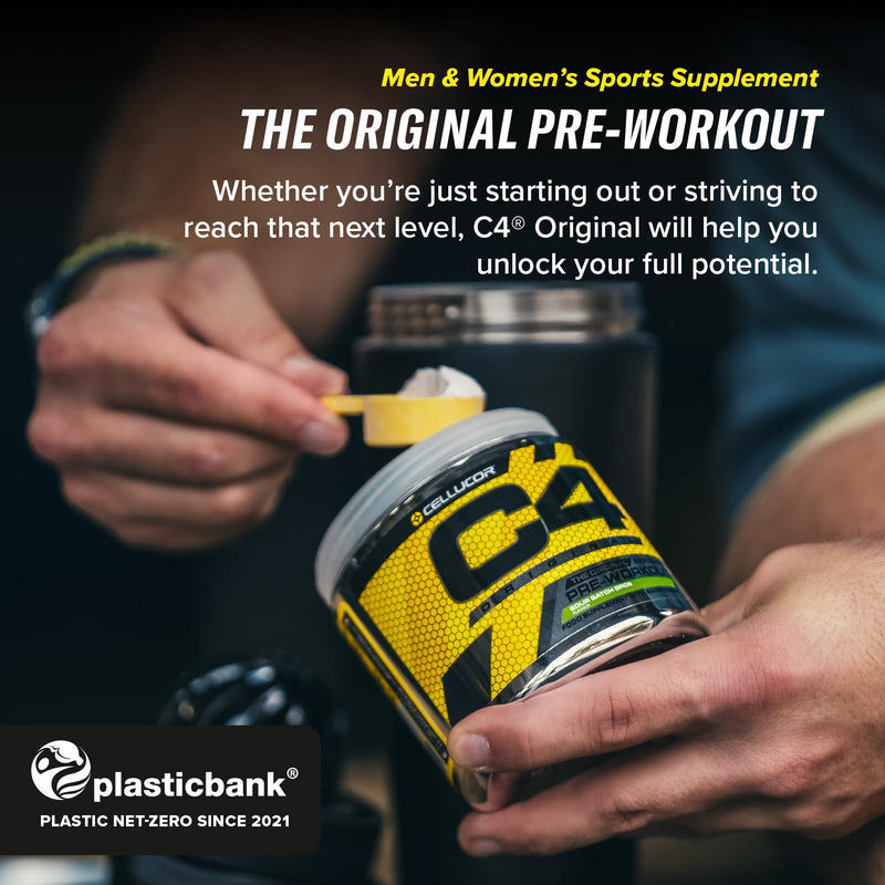 C4 Original Beta Alanine Sports Nutrition Bulk Pre Workout Powder for Men & Women | Best Pre-Workout Energy Drink Supplements | Creatine Monohydrate | Cherry Limeade | 30 Servings