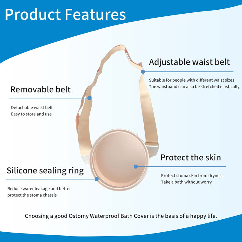 [Australia] - Ostomy Shower Cover,Ostomy Supplies,Stoma Waterproof Bath Cover for Ostomy, Colostomy, Ileostomy Shower Wound Protector 