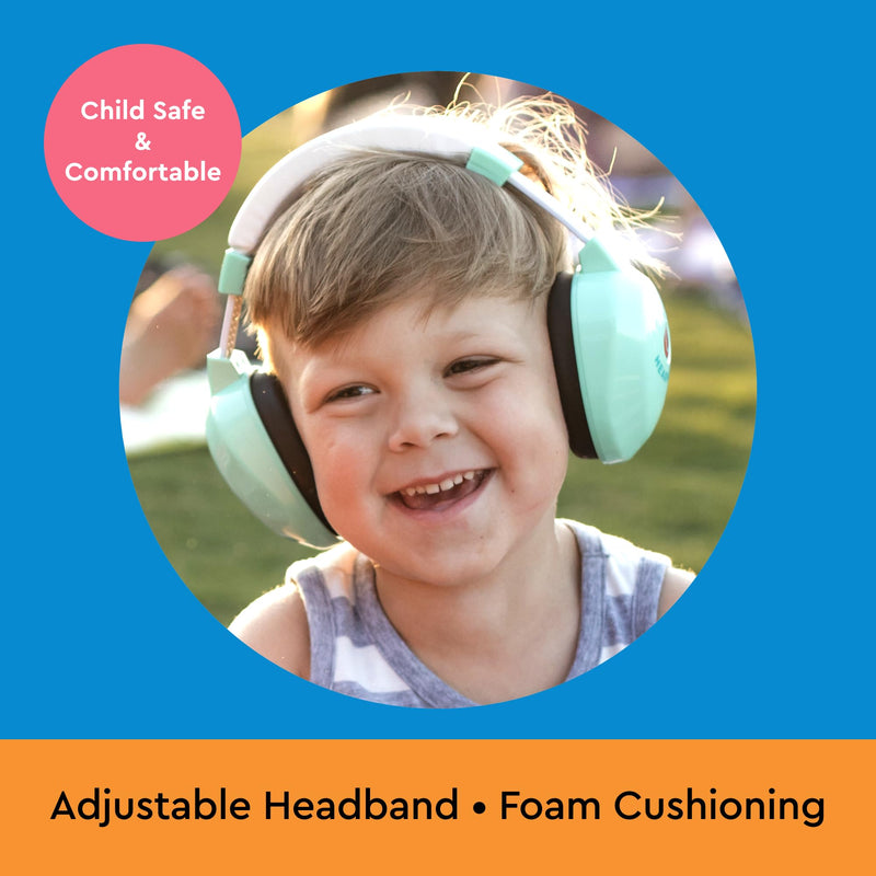 [Australia] - HearMuffs - Over-the-Ear Noise Reducing Hearing Protection for Infants & Toddlers - Fits Kids Ages 0-4 Spa Green 