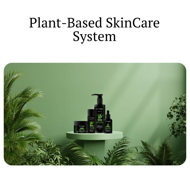 Aloe Vera Serum with Vitamin C for Wrinkles & Fine Lines, Use To Brighten Skin-Correct Dark Circles, Hydrate and Even Skintone. Use for a Natural Makeup Primer