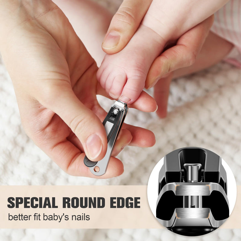 [Australia] - FERYES Kids Nail Clippers - Small Jaw Precise Baby Nail Trimmer Fingernail Clippers for Toddler, Child, Infant - Safe & Precise Nail Grooming Tool for Baby Black 
