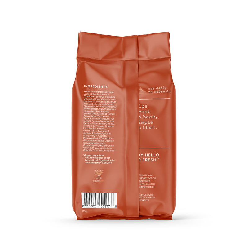 [Australia] - The Honey Pot Company - Feminine Wipes - Daily PH Balancing, Sulfate Free Feminine Products for Intimate Parts, Body, or Face. - Amber Sandalwood 30 ct. 30 Count (Pack of 1) 