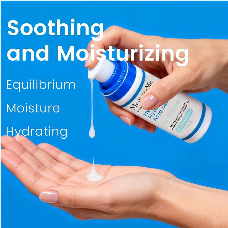 Hydrating Hyaluronic Acid Serum with 3 Ceramides, Vitamin B5 & Niacinamide - Paraben-Free, Replenishes Hydration for Smoother, Softer Skin - 1 Fl Oz (30ml)