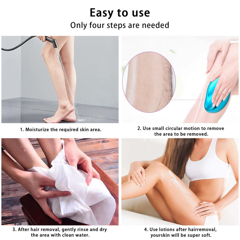 [Australia] - Crystal Hair Remover, Crystal Hair Eraser, Reusable Nano Glass,Multi-Color and Style Options,Easy to Wash,Ideal for Soft and Silky Skin,Skin Exfoliation (Nano Mirror coarse Glass(Black)) Nano Mirror Coarse Glass(black) 