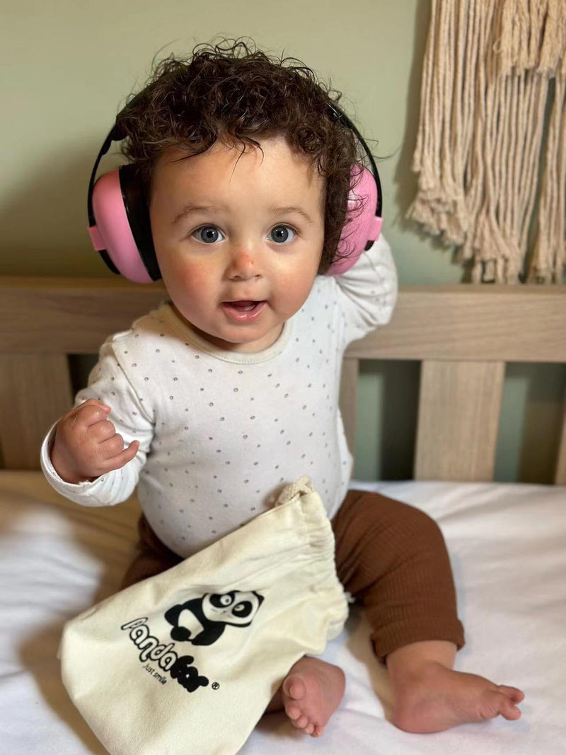 [Australia] - PandaEar Baby Ear Protection Noise Cancelling HeadPhones Ages 0-3 Years | Infant Hearing Protection Earmuffs -Pink Pink 