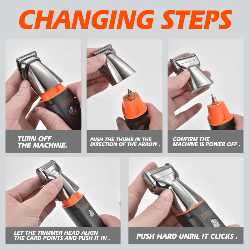[Australia] - DSP® Beard Trimmer Rechargeable Body Grooming Sets Facial Hair Shaver for Nose Ear Public Hair Cutting Machine IPX7 Waterproof 90642 