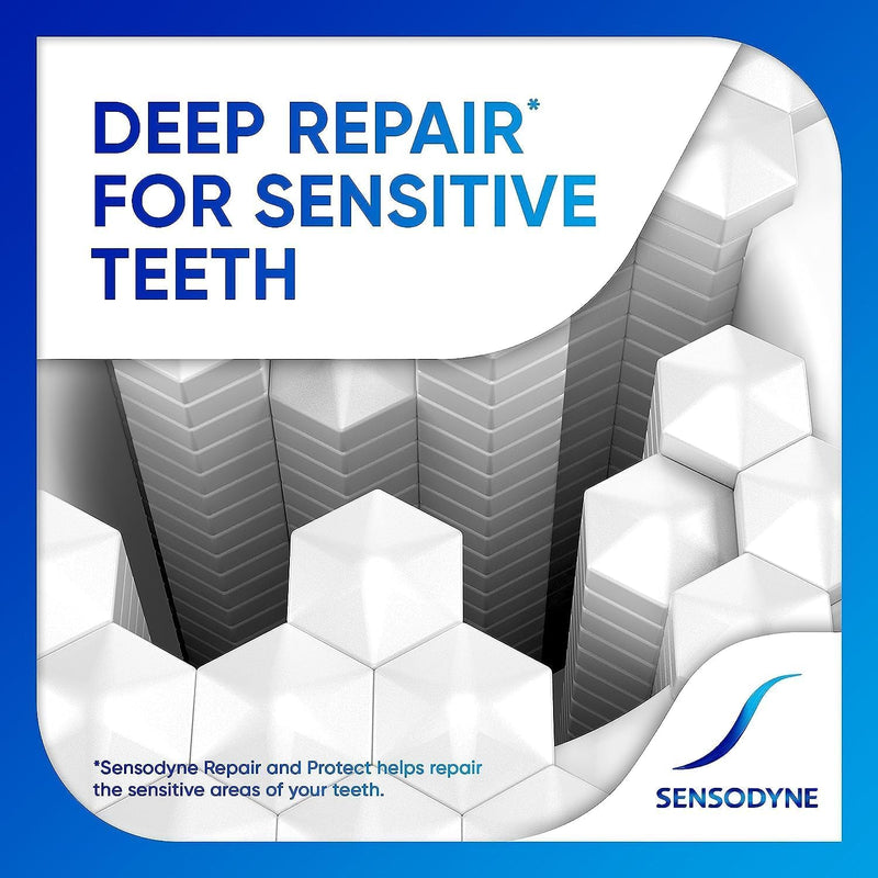 Sensodyne Repair and Protect Mint Toothpaste, Toothpaste for Sensitive Teeth and Cavity Prevention, 3.4 oz (Pack of 4) 3.4 Ounce (Pack of 4)