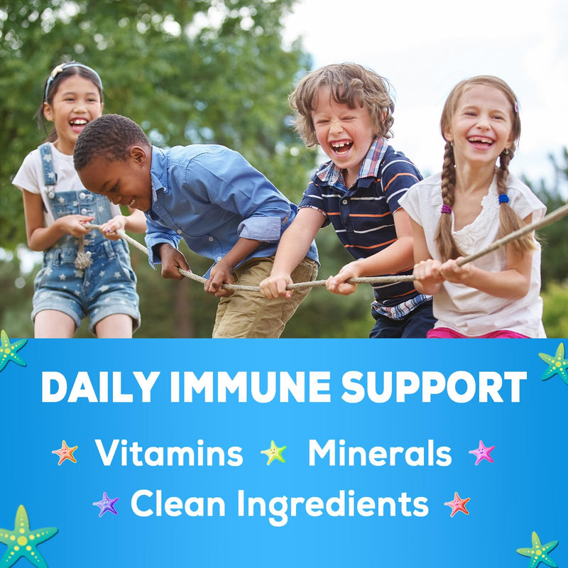 Kids Immune Support Supplement Gummies - Daily Childrens Vitamins C, Zinc & Echinacea - Gummy for Kids Immune Support, Ages 4 and Up, Natural Berry Flavor, Non-GMO, Gluten-Free & Vegan - 120 Gummies 120 Count (Pack of 1)