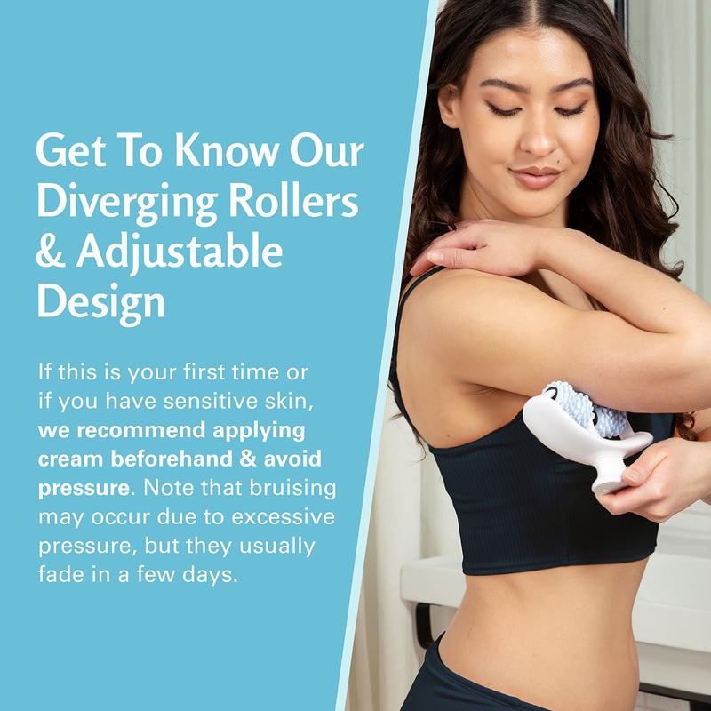 [Australia] - Anti Cellulite Roller & Lymphatic Drainage Massager | Fascia Blaster for Contoured & Smoother Skin | Tool for Sore Arms, Legs, Stomach & Buttocks by M3 Naturals Multicolor Anti Cellulite Roller 