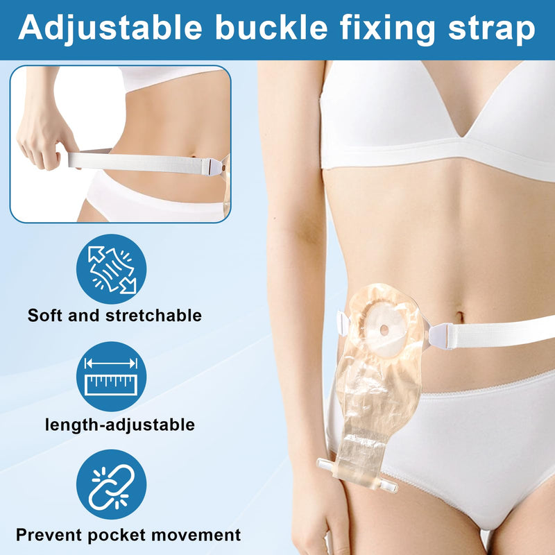 [Australia] - 2 Pcs Adjustable Lightweight Ostomy Hernia Belt For Colostomy/Ileostomy, Ostomy Belts For Men/Women, Stoma Supplies For Post-Operative Care Helps Protection Stoma Bag 