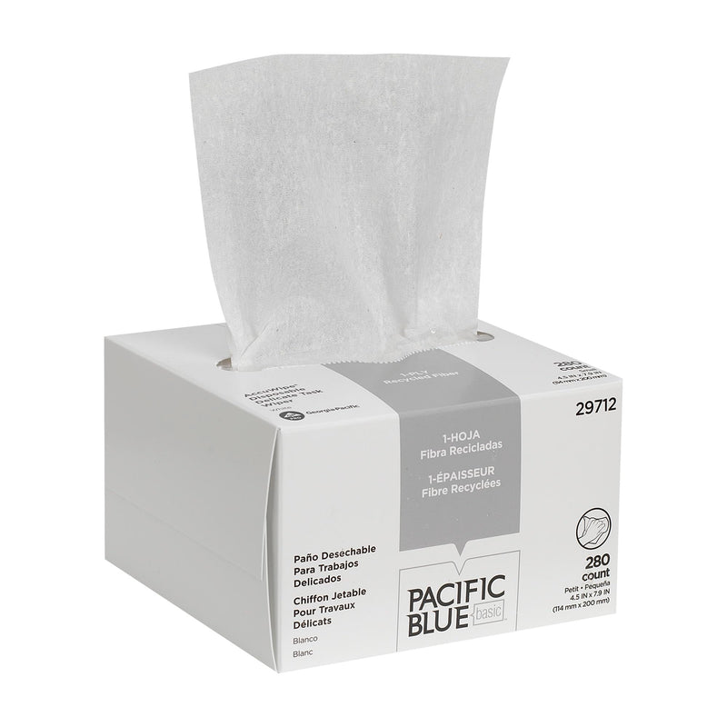 [Australia] - AccuWipe Delicate Task Wipe Recycled Light Duty White NonSterile 1 Ply Tissue 4-1/2 X 8-1/4 Inch Disposable (Box of 280) 