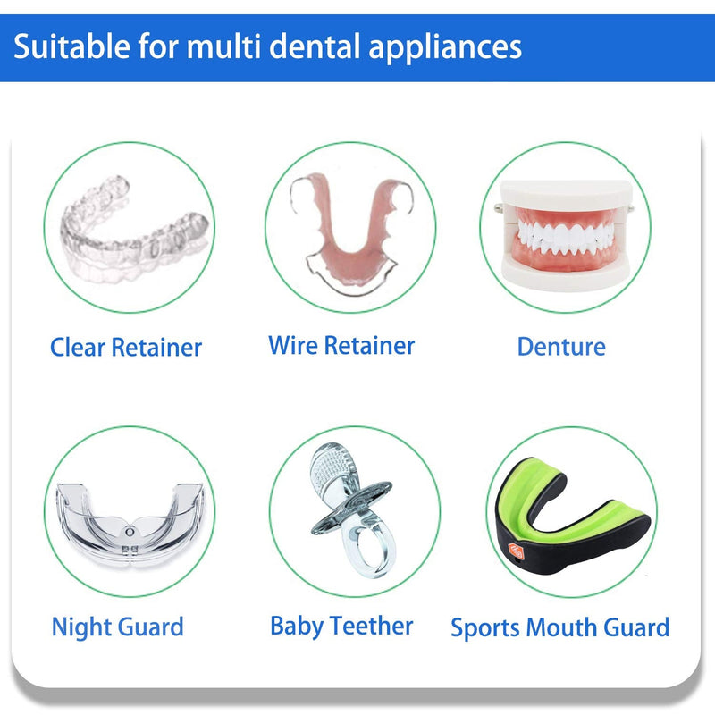 [Australia] - Retainer Cleaning Tablets 120 Tablets - 4 Months Supply, Mouth Guard Cleaner, Remove Stains and Bad Odor, Prevent Brace Discoloration, Mint Flavor 