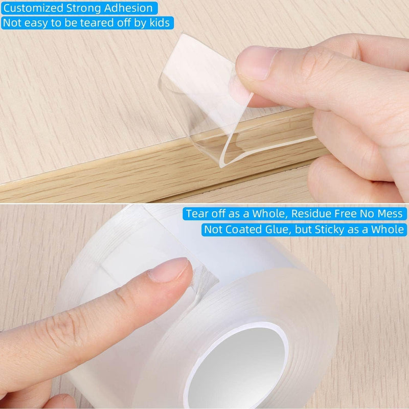 [Australia] - Clear Edge Protector Strip, 1.57in x 3.28FT, Sharp Edge Wrap Cover Tape, Self Adhesive Protective Bumper Guards for Cabinet Door Desk Glass Table Bed Furniture, Kitchen Countertop 
