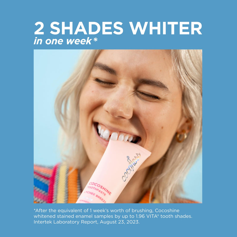 [Australia] - Cocofloss Cocoshine Whitening Toothpaste, Remineralize & Repair Sensitive Teeth, Fluoride-Free with n-HA, Kid-Friendly, Delicious Mint, 3.4 oz 
