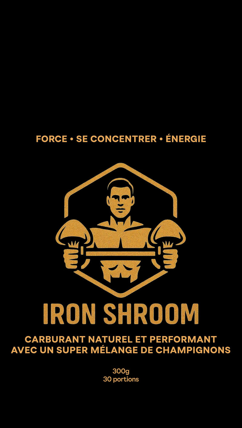 Iron Shroom by Cognitive Brews Chocolate Functional Performance Powder | Whey Protein, Creatine & 4 Mushroom Super Blend | 300g | 30 Servings Iron Shroom (Creatine)
