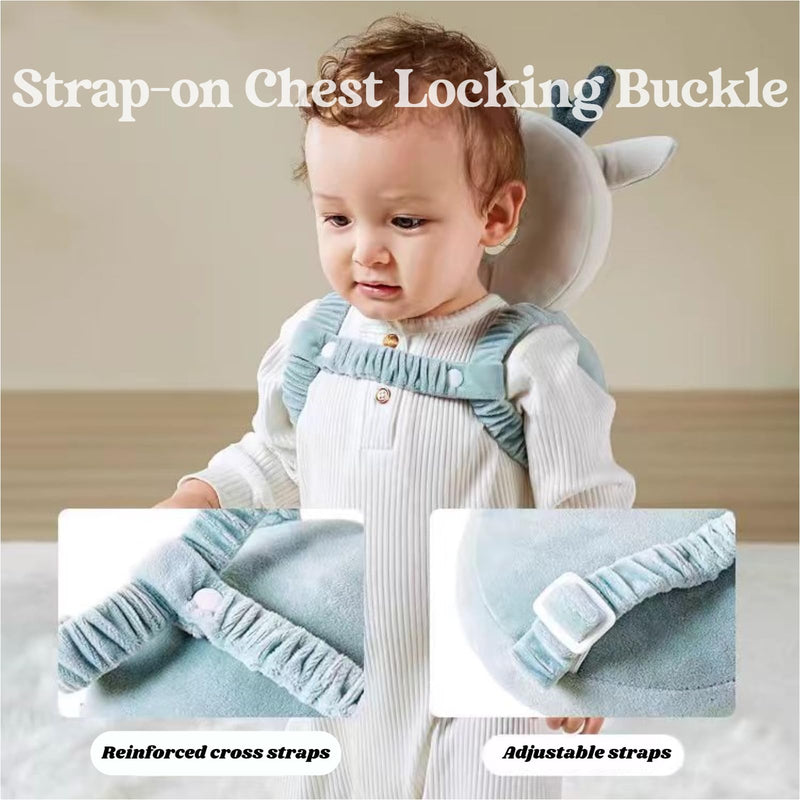 [Australia] - Baby Head Protector, Adjustable Baby Head Protection Backpack with Baby Knee Pads for Crawling, Soft, Breathable and Wearing Safety Baby Head Protector - Pink 