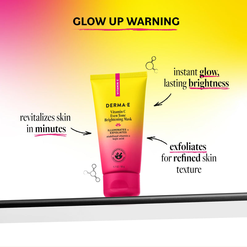 Derma E Vitamin C Even Tone Brightening Face Mask, 1.7 Oz Facial Exfoliant