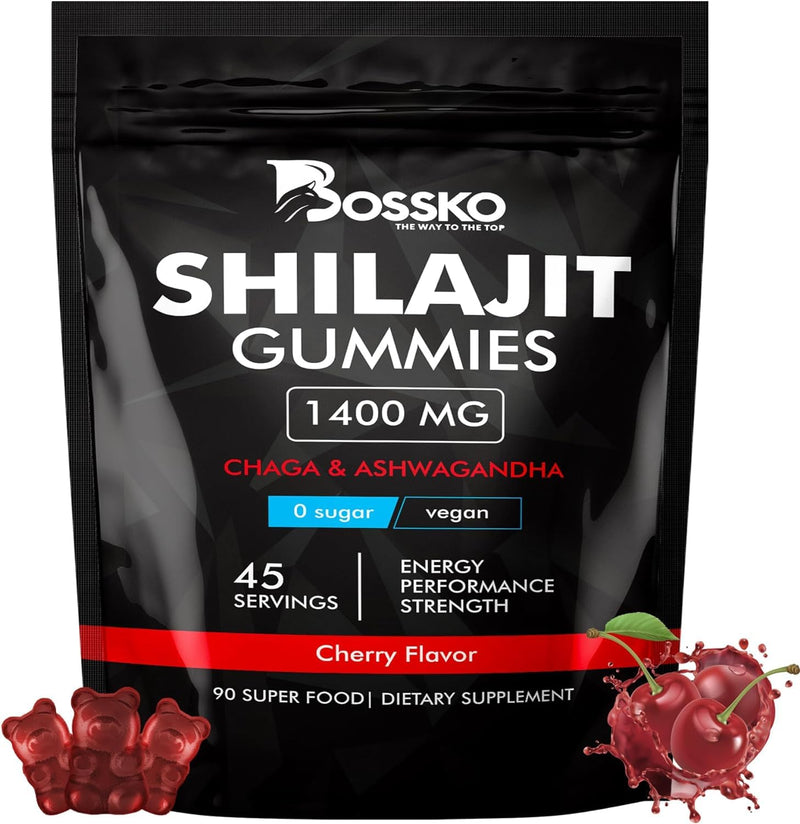 [Australia] - 1400 mg Shilajit Gummies Organic with Magnesium Glycinate L-Threonate B12,with Lab Test | 85+ Trace Minerals Fulvic Acid,45 serving Pure Himalayan Shilajit for Men & Women | Sugar-Free, 90 count 