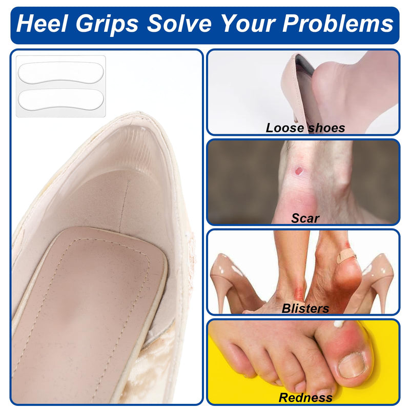[Australia] - Dimeho 34pcs Silicone High Heel Cushion Shoe Strap Grip Anti-slip Sandals Gel Protective Strips Slingbacks Footrest Sticker Inserts Pad for Men and Women Sports Sneakers 
