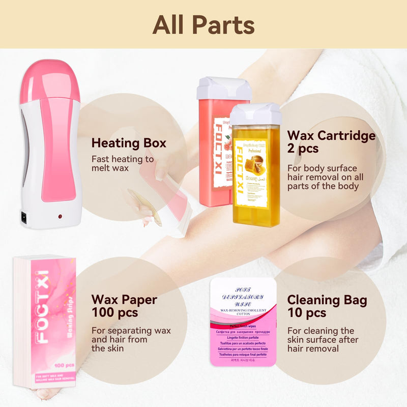 [Australia] - Roller Waxing Kit for Women's Sensitive Skin, 2 Ounce, Hair Removal for Legs 