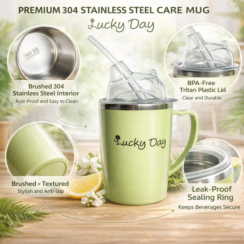 Beakers for Elderly, Sippy Cup for Adults Non Spill, Adult Drinking Cup for Elderly with 30 Cm Straw, 350 Ml Capacity Spill Proof Cups, Drinking Aids for Elderly and Disabled Individuals, Bedside Hydr