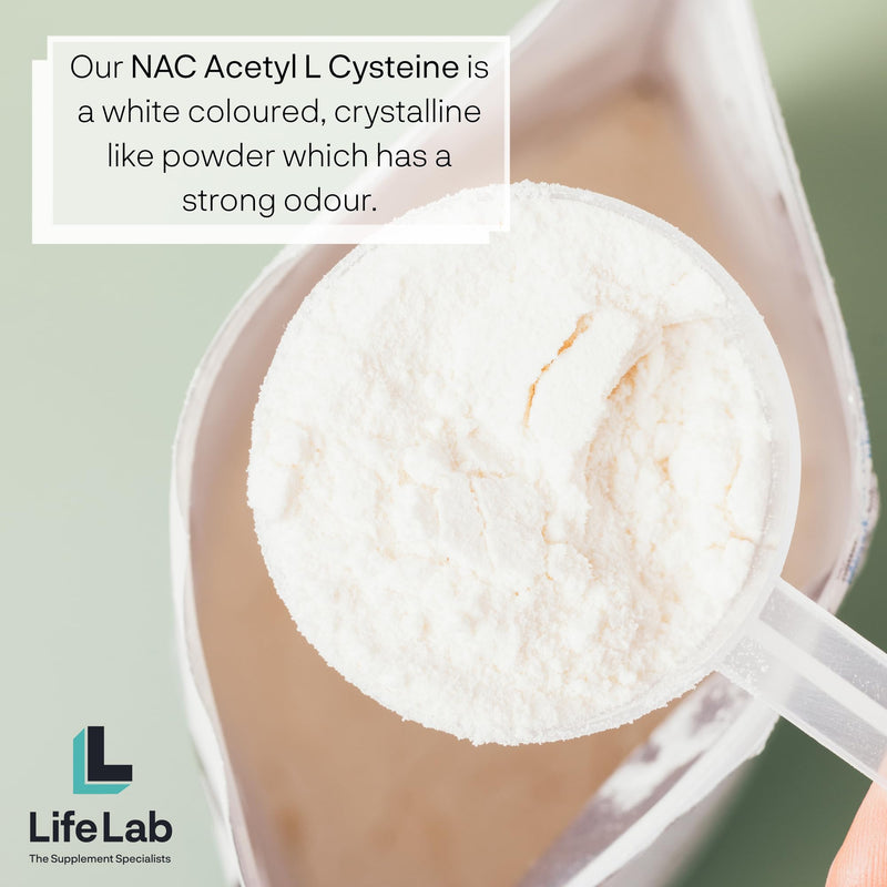 NAC Acetyl L Cysteine Powder 100g -Pure NAC Supplement for Antioxidant Support Liver Detox Immune Health Vegan & Vegetarian NAC Aceyl L Cysteine by LifeLab Supplements