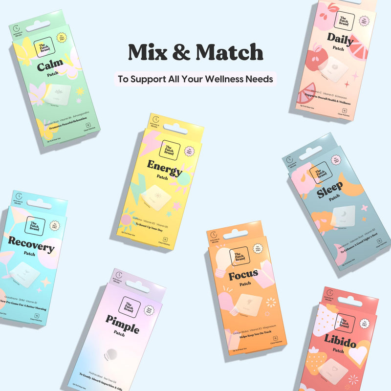 The Patch Brand Recovery Patches | Supports Morning After with Vitamin B1, DHM, Glutathione | Party & Travel Must Haves | Long Lasting Water Resistant Patches