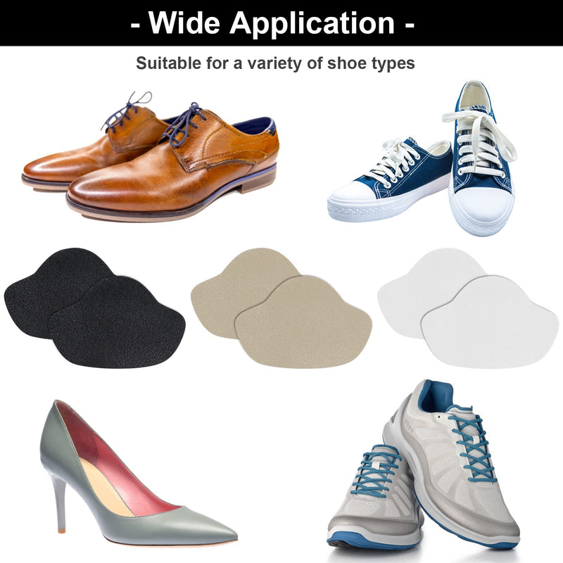 [Australia] - 14 Pairs of Shoes Heel Repair, 3 Colors Leather Sneaker Repair Patch, Self-Adhesive Heel Protection Heel Pad Repair for Most Shoes Sitting Leather Goods (Small and Large) 