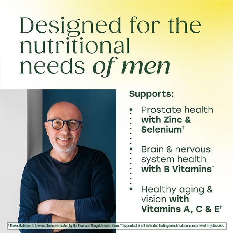 MegaFood One Daily Multivitamin for Men 55+ with 19 Nutrients, 120 Tablets | Supports Healthy Aging with Vitamin C, A, E, Cellular Energy Support with B Vitamins, D3 & Zinc, Vegetarian, 120 Servings Unflavored 120 Count (Pack of 1)