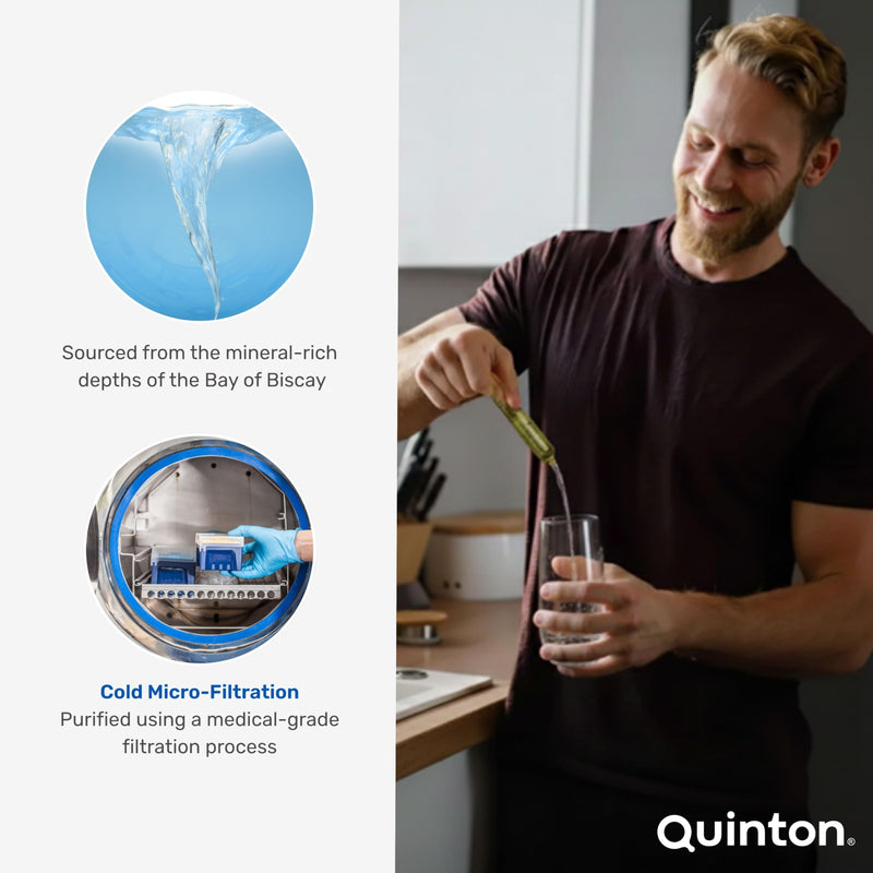 Quinton Electrolyte Mineral Supplement – Natural Liquid Ampoules for Hydration & Recovery – Magnesium & Trace Elements – Marine Plasma Hypertonic 1