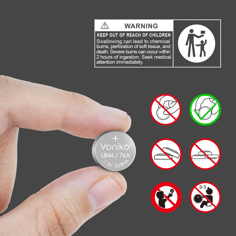 [Australia] - Voniko AG13 LR44 Batteries 20 Pack—[Ultra Power] Premium Alkaline 1.5 Volt LR44 Button Cell Battery for Toys & Electronic Devices 