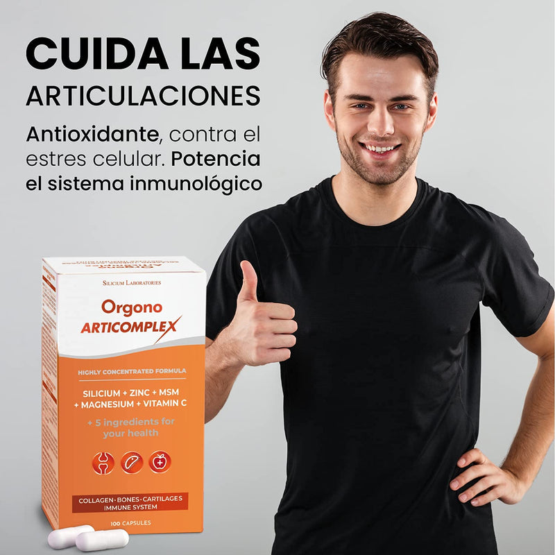 Articomplex. Silica with Vitamins and Minerals that compensate for the Loss of Essential Minerals Strengthens Joints, Bones, and Cartilage and boosts the Immune System. 100 Capsules.