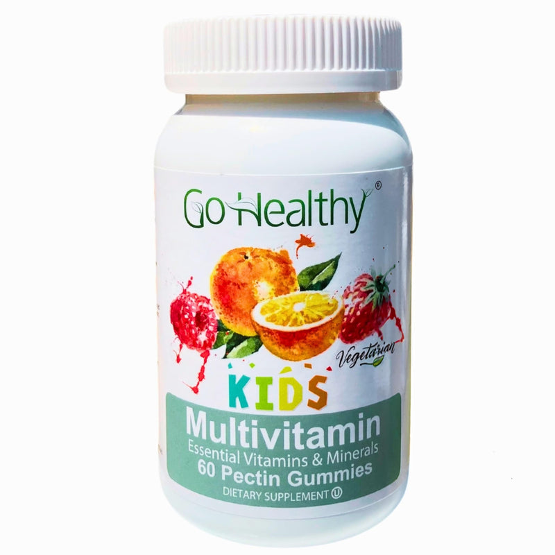 Go Healthy Multivitamin Gummies (1 Bottle) and Vitamin C Gummies (1 Bottle) for Kids, Toddlers, Vegetarian, Kosher & Halal, Gluten Free, Non-GMO Bundle