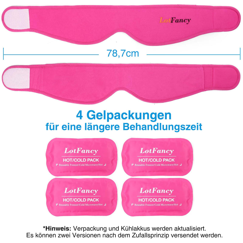 [Australia] - LotFancy cooling pads wisdom teeth, 4x wisdom teeth cooling compress, cooling toothache jaw face head, cold warm ice pack for jaw joint pain, oral facial surgery (pink) pink 