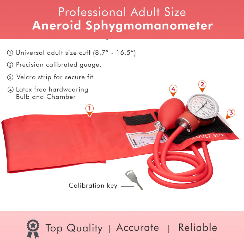 [Australia] - NOVAMEDIC First Aid Fanny Pack Stocked with Emergency Essentials and Professional Aneroid Sphygmomanometer Blood Pressure Machine with Stethoscope Set, Essential Medical Supplies kit 