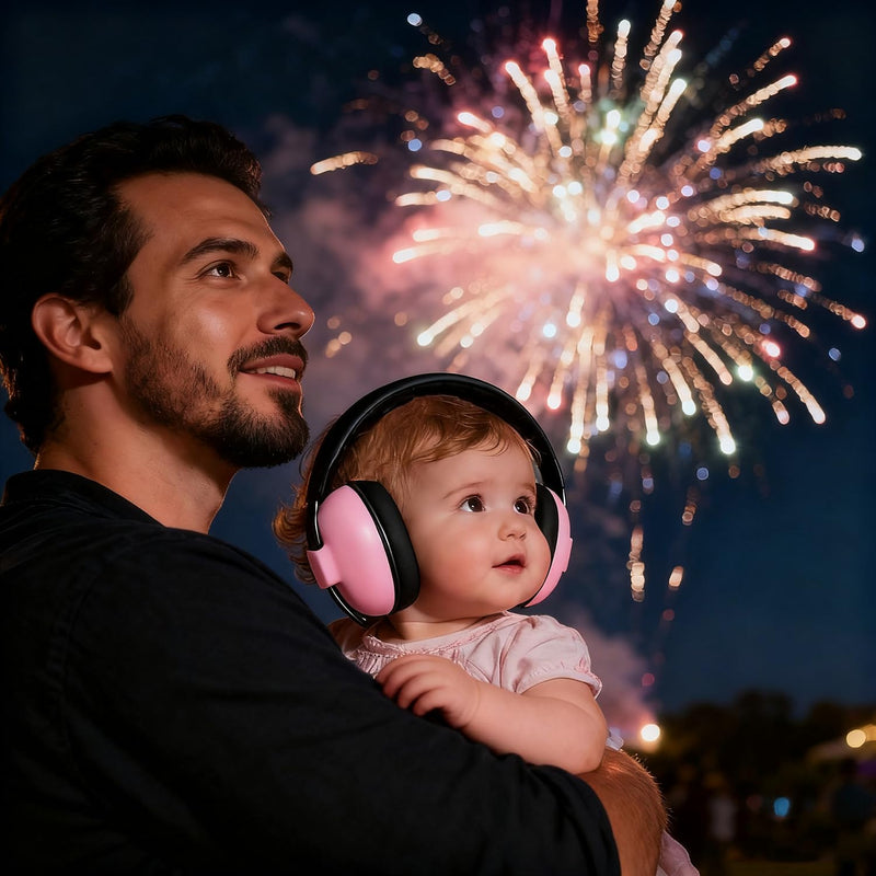 [Australia] - Baby Noise Cancelling Headphones Infant Ear Protection Comfortable Noise Reduction Ear Muffs for Babies Toddler 1 Months to 2 Years, Pink 