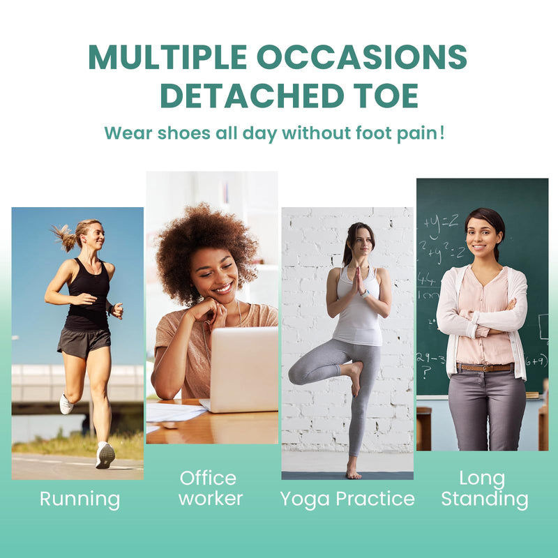 [Australia] - Welnove Upgraded Gel Toe Separators - 8-Pack Aloe Vera Extract Infused Silicone Toe Spacers for Straightening Overlapping Toes, Calluses (Large Size) 