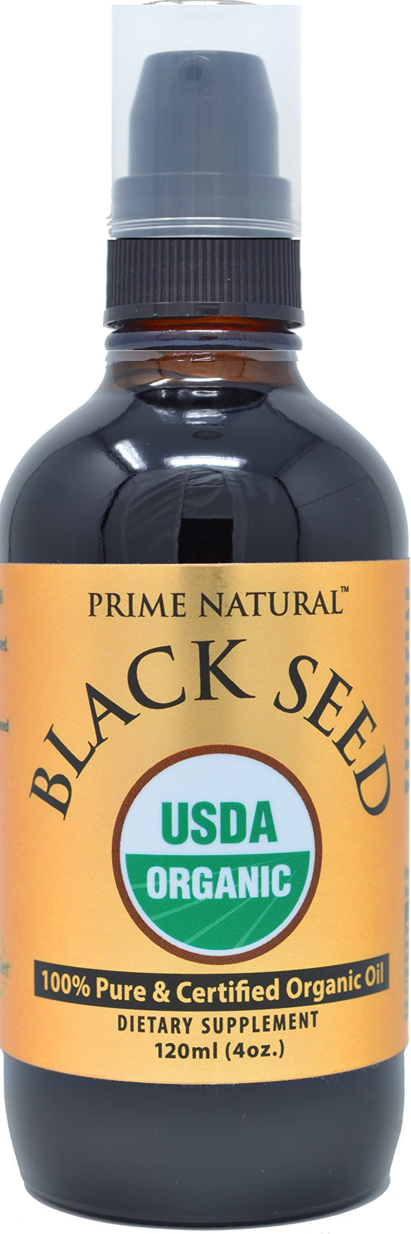[Australia] - Organic Black Seed Oil 4oz - Cold Pressed Unrefined High Thymoquinone 1.7% USDA Certified - Turkish Origin Potent Nigella Sativa Liquid - Vegan Omega 3 6 9, Antioxidant Immune Boost Joints Skin Hair 4.05 Fl Oz (Pack of 1) 