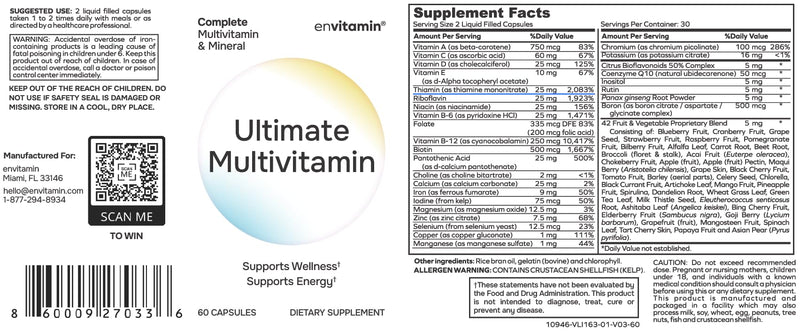 envitamin Women's Multivitamin and Ultimate Multivitamin Bundle (2 Products)