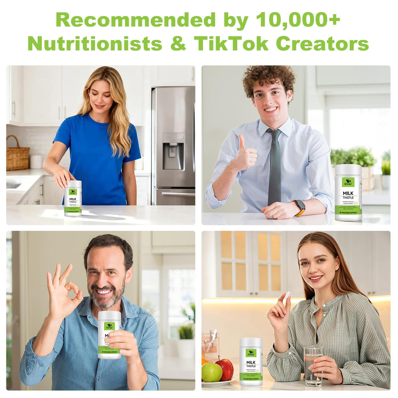Milk Thistle Capsules, Milk Thistle Extract & Antioxidants 300mg, Pueraria& Inositol & Vitamin C, Liver Detox Support, 90 Capsules 1