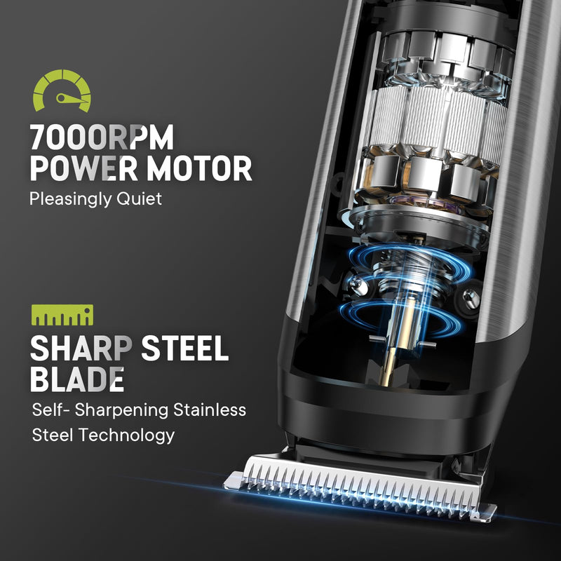 [Australia] - Brightup Beard Trimmer Men, Beard Trimmer for Men, IPX7 Waterproof Hair Clipper Hair Trimmer for Beard, Head, Body, Groin and Face, Electric Shaver 